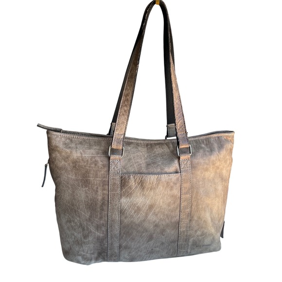 Jack Georges Shopper Tote Bag #7803 Buffalo Leather Discontinued Color MSRP $295 - Picture 1 of 13